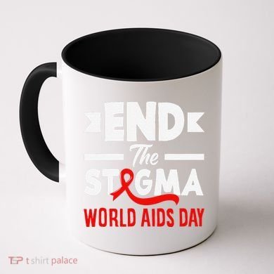 End The Stigma World Aids Day Hiv Aids Awareness Coffee Mug