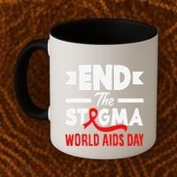 End The Stigma World Aids Day Hiv Aids Awareness Coffee Mug thumb 2