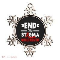 End The Stigma World Aids Day Hiv Aids Awareness Ornament thumb 0