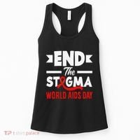 End The Stigma World Aids Day Hiv Aids Awareness Women's Tank Top thumb 0