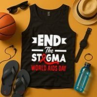 End The Stigma World Aids Day Hiv Aids Awareness Tank Top thumb 4