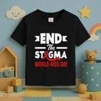 End The Stigma World Aids Day Hiv Aids Awareness Toddler T-Shirt thumb 3