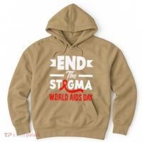 End The Stigma World Aids Day Hiv Aids Awareness Hoodie thumb 0