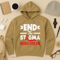 End The Stigma World Aids Day Hiv Aids Awareness Hoodie thumb 3