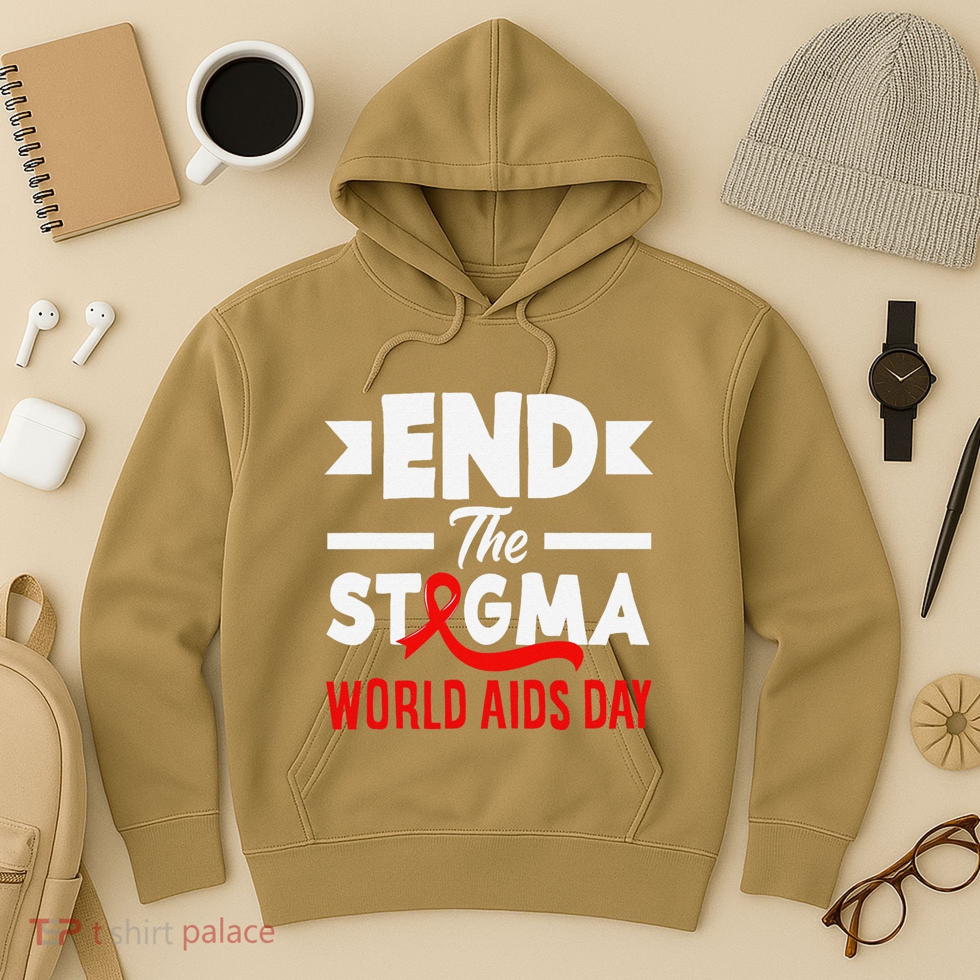 End The Stigma World Aids Day Hiv Aids Awareness Hoodie