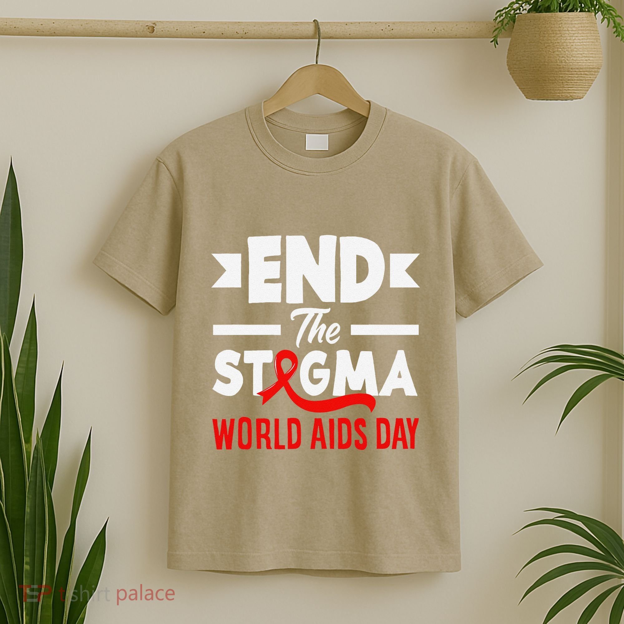 End The Stigma World Aids Day Hiv Aids Awareness T-Shirt