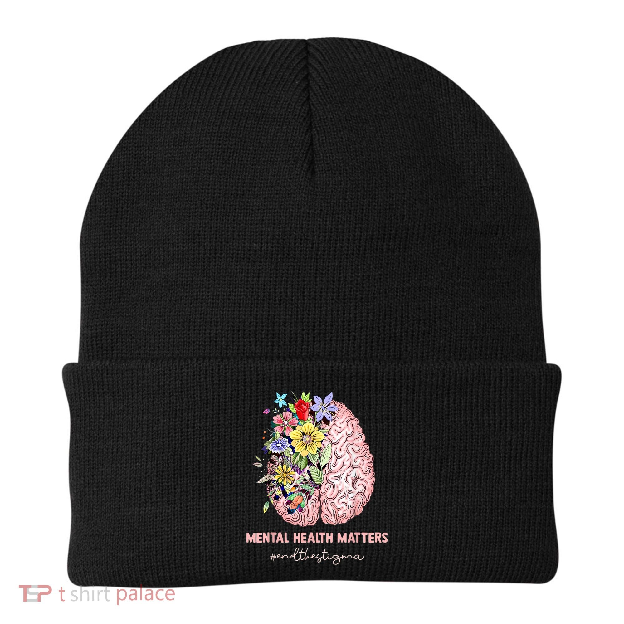 End The Stigma Mental Health Matters Mental Awareness Gift Beanie