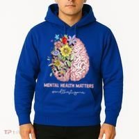 End The Stigma Mental Health Matters Mental Awareness Gift Hoodie thumb 2