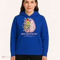 End The Stigma Mental Health Matters Mental Awareness Gift Hoodie thumb 5