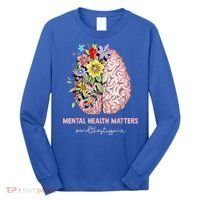 End The Stigma Mental Health Matters Mental Awareness Gift Long Sleeve Shirt thumb 0