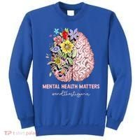 End The Stigma Mental Health Matters Mental Awareness Gift Sweatshirt thumb 0