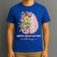 End The Stigma Mental Health Matters Mental Awareness Gift T-Shirt thumb 3