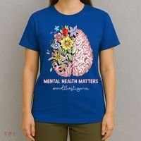End The Stigma Mental Health Matters Mental Awareness Gift T-Shirt thumb 4