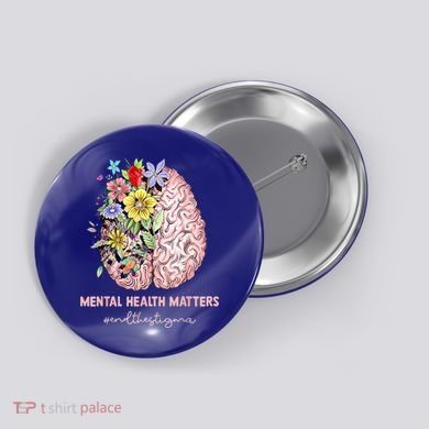 End The Stigma Mental Health Matters Mental Awareness Gift Button