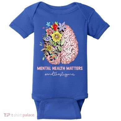 End The Stigma Mental Health Matters Mental Awareness Gift Baby Bodysuit