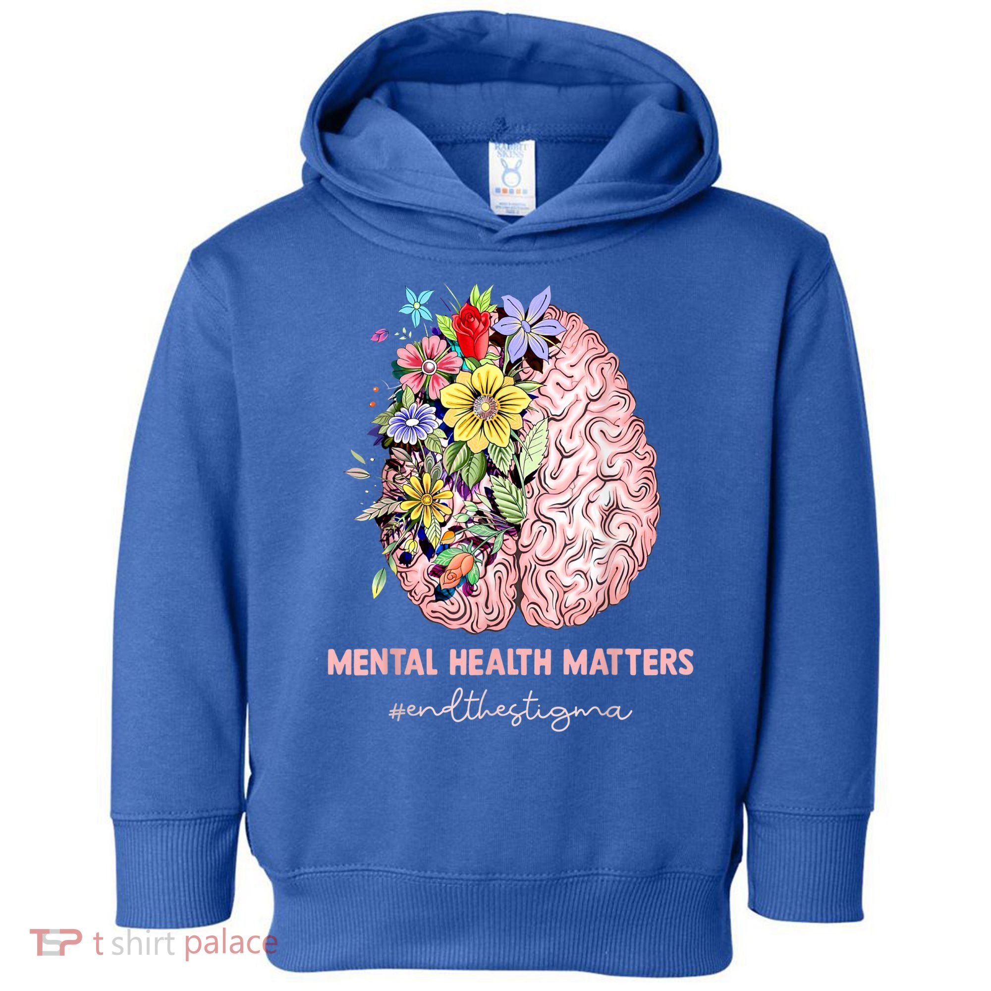 End The Stigma Mental Health Matters Mental Awareness Gift Toddler Hoodie
