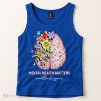 End The Stigma Mental Health Matters Mental Awareness Gift Tank Top thumb 2