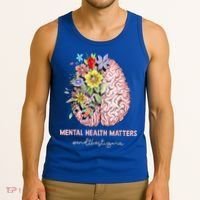 End The Stigma Mental Health Matters Mental Awareness Gift Tank Top thumb 3