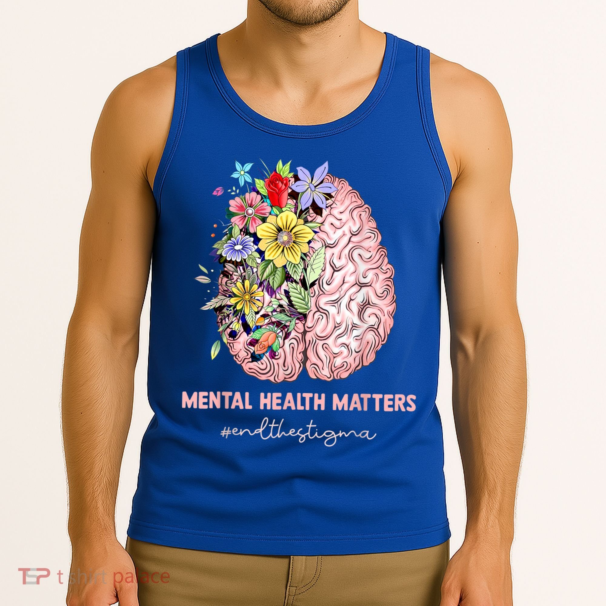 End The Stigma Mental Health Matters Mental Awareness Gift Tank Top