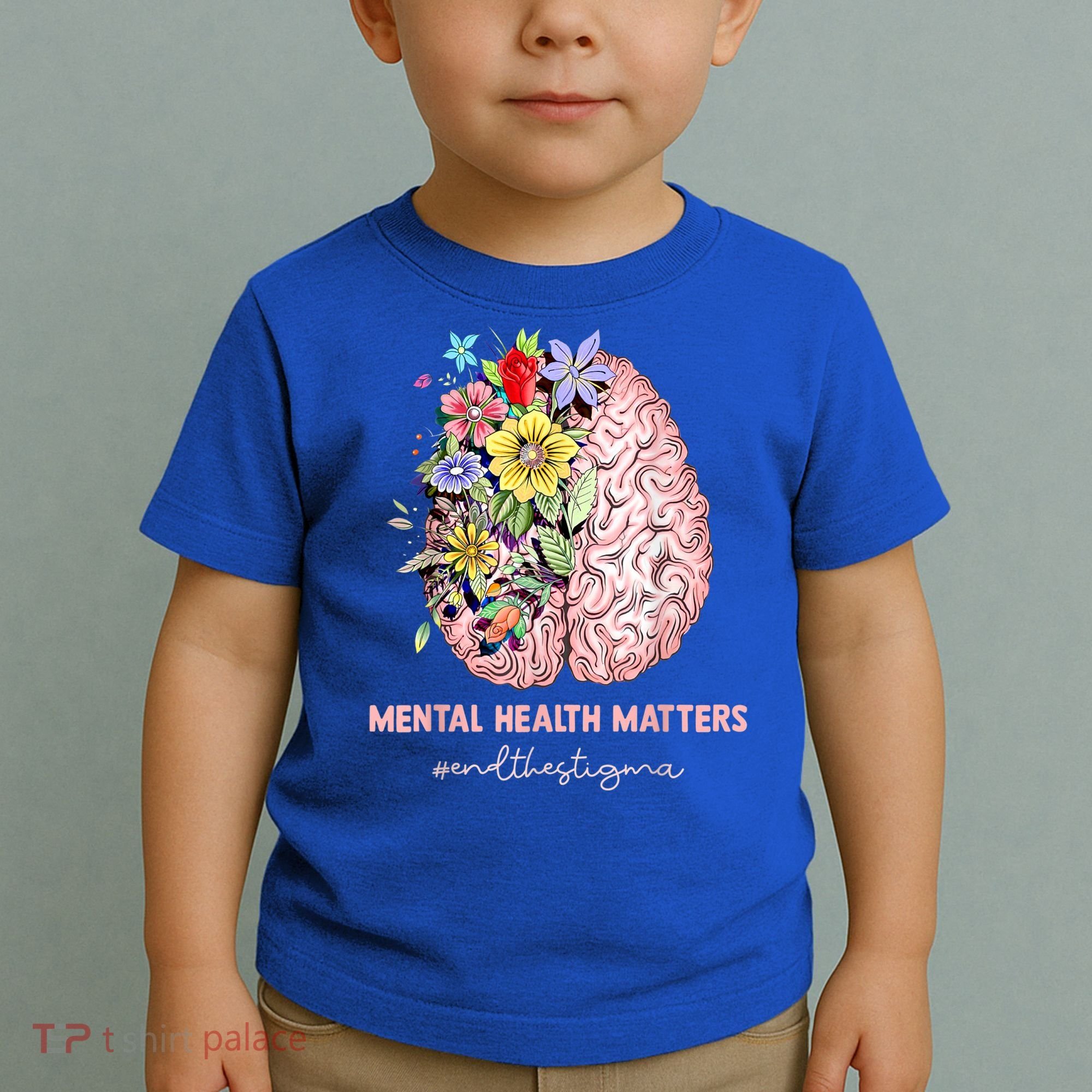 End The Stigma Mental Health Matters Mental Awareness Gift Toddler T-Shirt