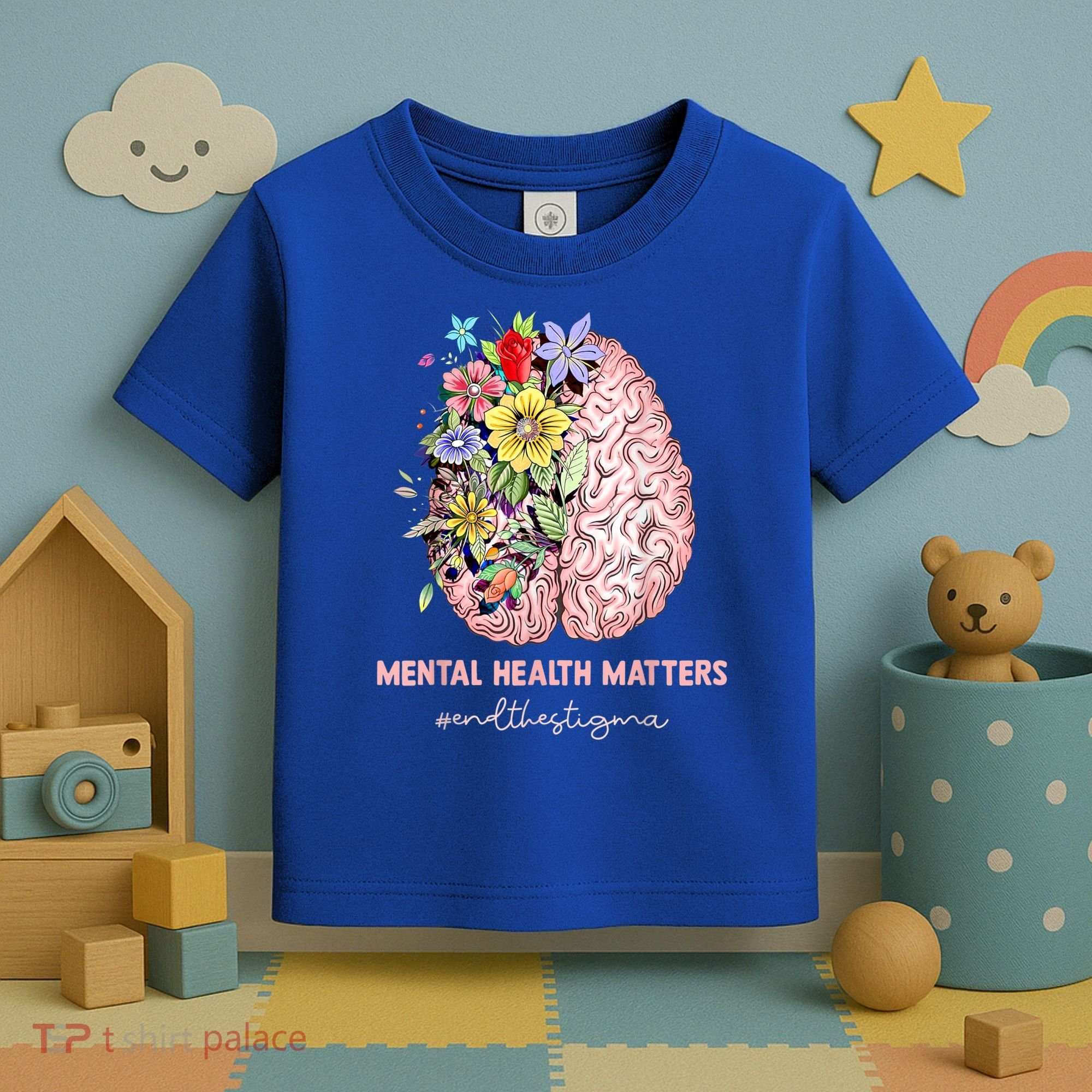 End The Stigma Mental Health Matters Mental Awareness Gift Toddler T-Shirt