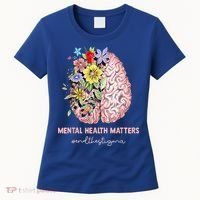 End The Stigma Mental Health Matters Mental Awareness Gift Women's T-Shirt thumb 0