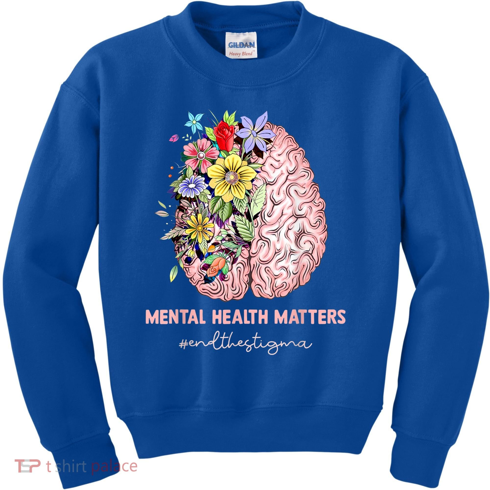 End The Stigma Mental Health Matters Mental Awareness Gift Kids Sweatshirt