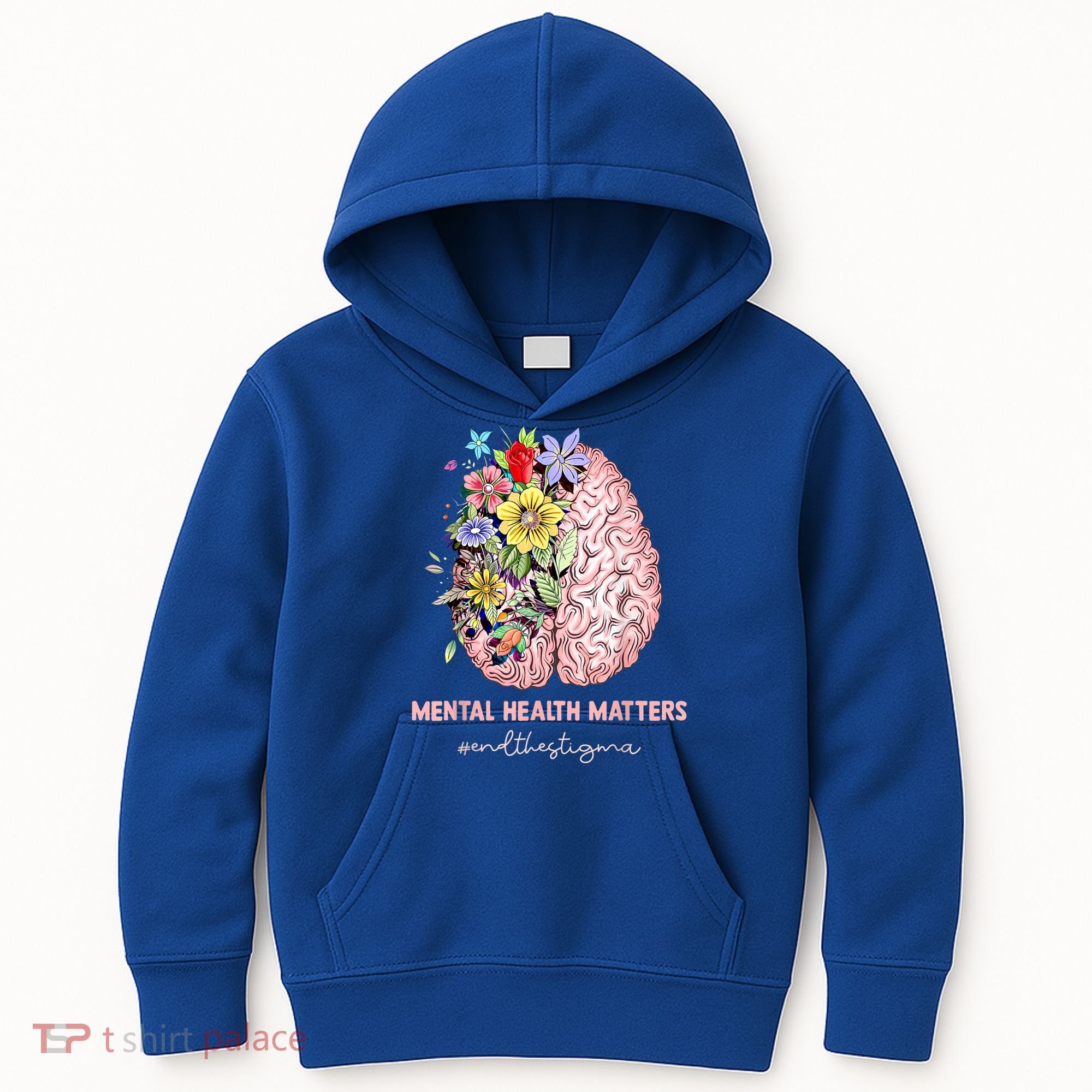 End The Stigma Mental Health Matters Mental Awareness Gift Kids Hoodie