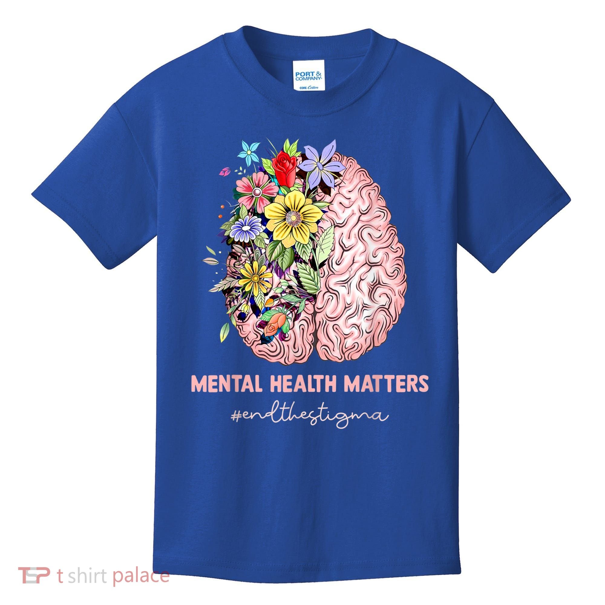 End The Stigma Mental Health Matters Mental Awareness Gift Kids T-Shirt