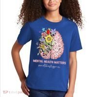 End The Stigma Mental Health Matters Mental Awareness Gift Kids T-Shirt thumb 2