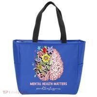 End The Stigma Mental Health Matters Mental Awareness Gift Tote Bag thumb 0
