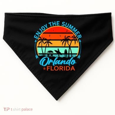 Enjoy The Summer Orlando Florida USA-Made Doggie Bandana