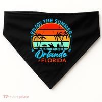 Enjoy The Summer Orlando Florida USA-Made Doggie Bandana thumb 0