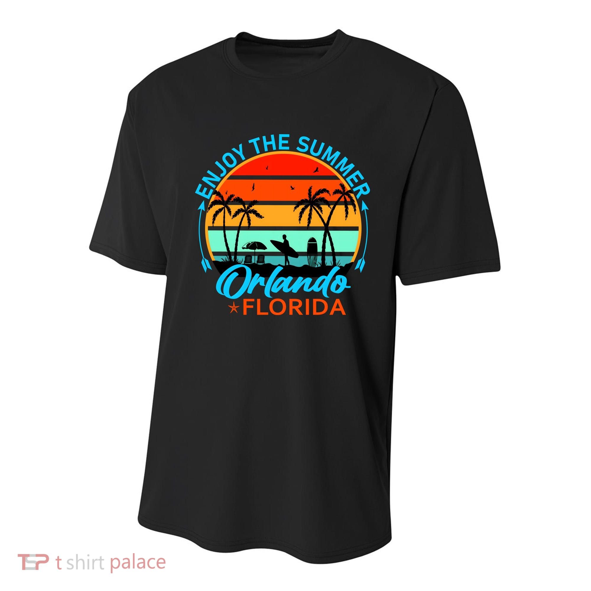Enjoy The Summer Orlando Florida Youth Performance Sprint T-Shirt