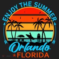 Enjoy The Summer Orlando Florida Golf Towel thumb 3