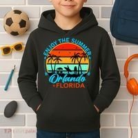 Enjoy The Summer Orlando Florida Kids Hoodie thumb 2