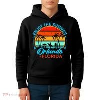 Enjoy The Summer Orlando Florida Kids Hoodie thumb 4