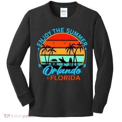 Enjoy The Summer Orlando Florida Kids Long Sleeve Shirt