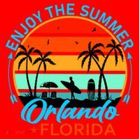 Enjoy The Summer Orlando Florida Santa Hat thumb 1