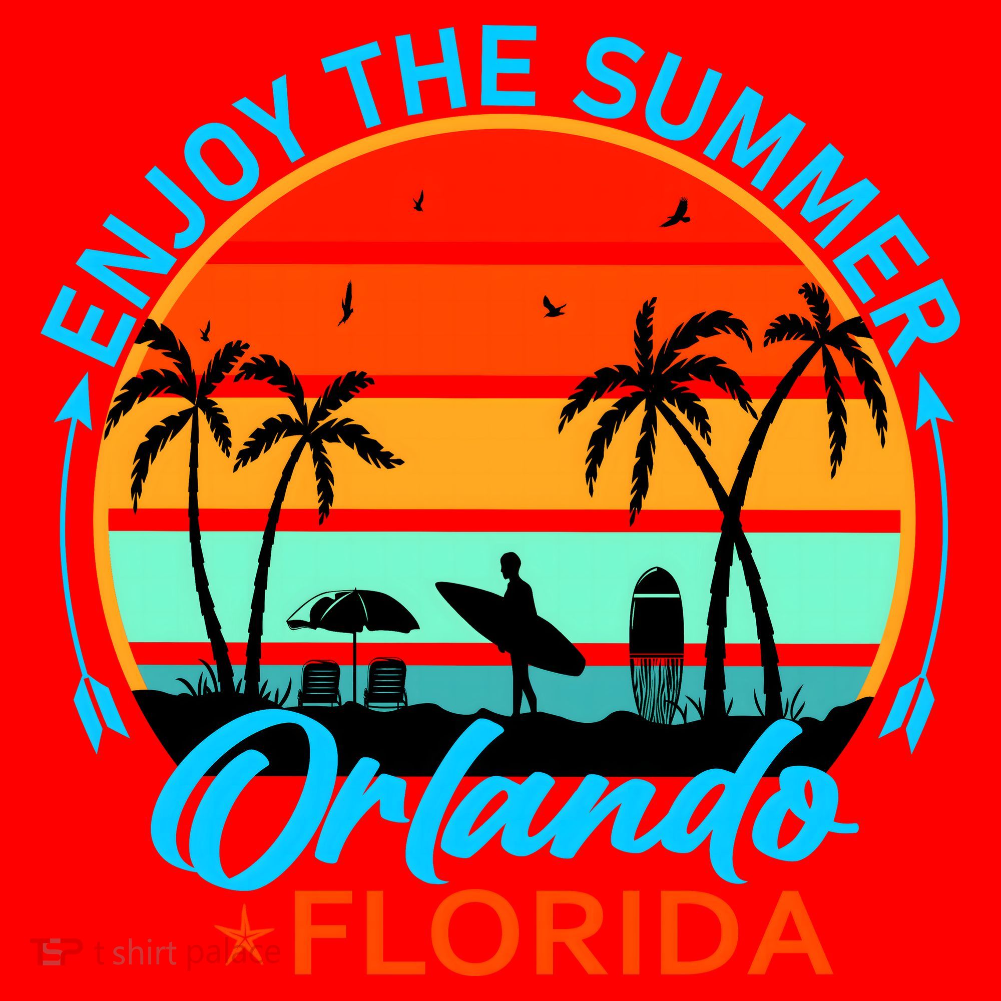 Enjoy The Summer Orlando Florida Santa Hat