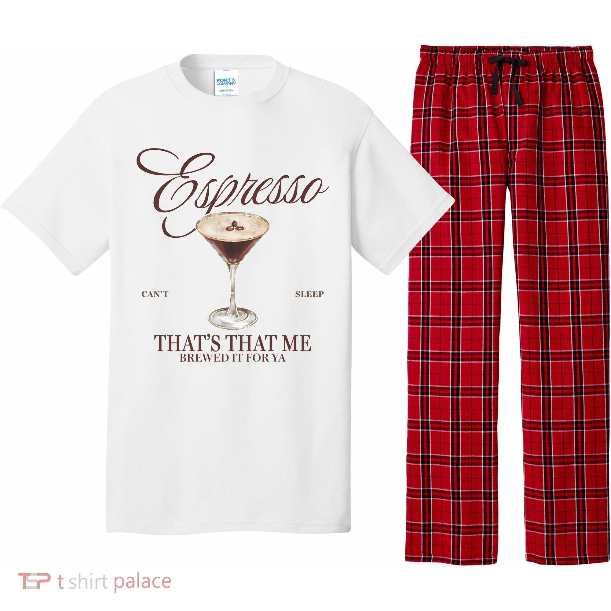 Espresso Thats That Me Cant Sleep Pajama Set