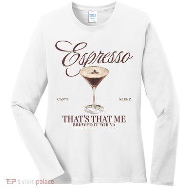 Espresso Thats That Me Cant Sleep Women's Long Sleeve Shirt