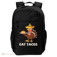 Eat Tacos Turkey Mexican Sombrero Funny Thanksgiving Day Backpack thumb 0