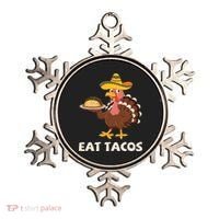 Eat Tacos Turkey Mexican Sombrero Funny Thanksgiving Day Ornament thumb 0