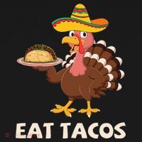 Eat Tacos Turkey Mexican Sombrero Funny Thanksgiving Day Women's Tank Top thumb 5