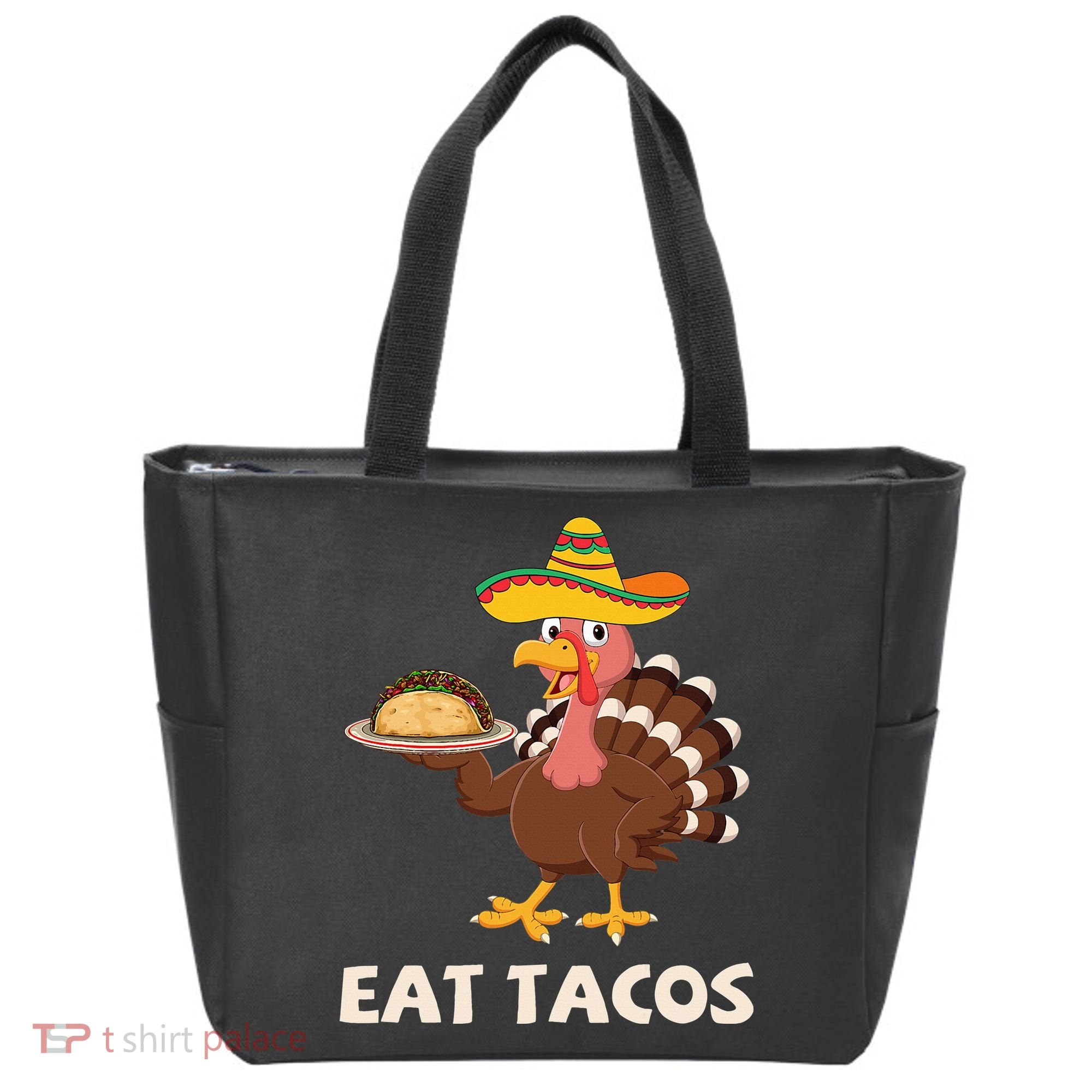 Eat Tacos Turkey Mexican Sombrero Funny Thanksgiving Day Tote Bag