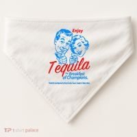 Enjoys Tequila The Breakfasts Of Championss USA-Made Doggie Bandana thumb 0