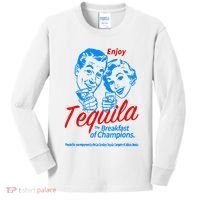 Enjoys Tequila The Breakfasts Of Championss Kids Long Sleeve Shirt thumb 0