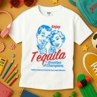 Enjoys Tequila The Breakfasts Of Championss Kids T-Shirt thumb 3