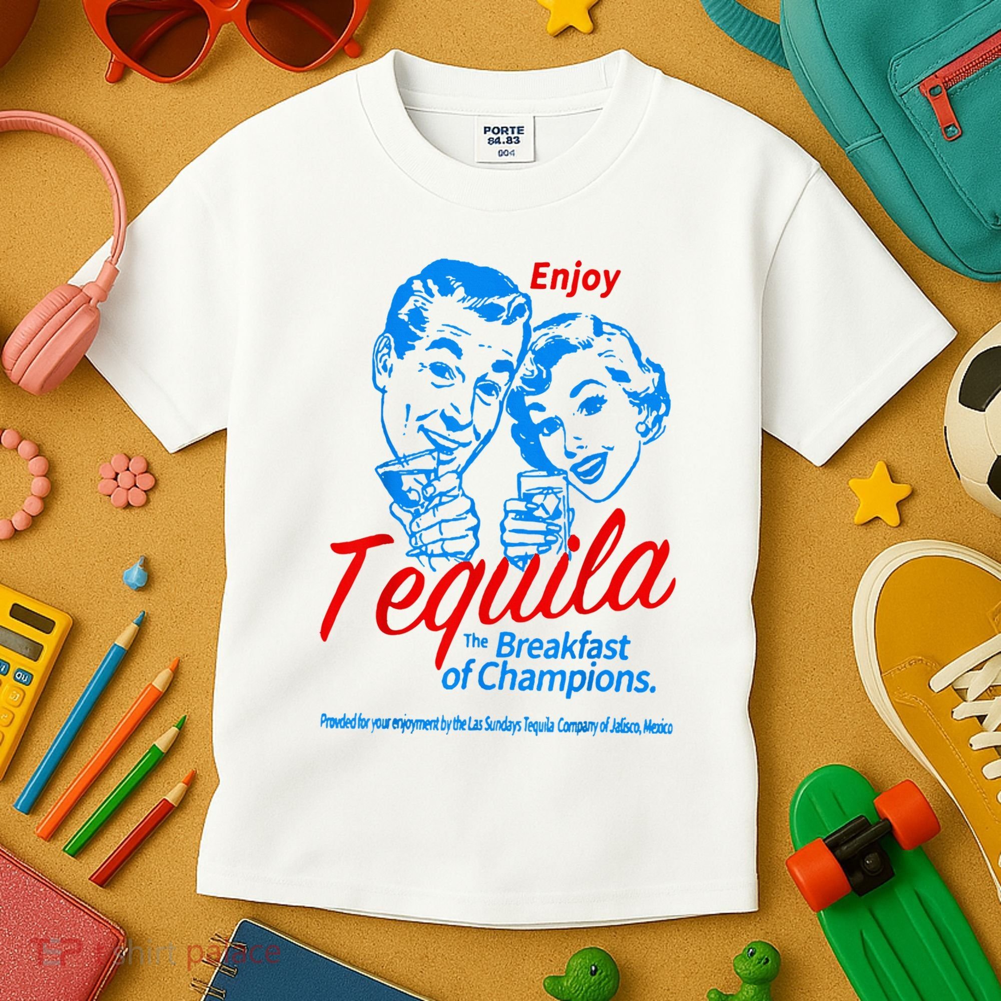 Enjoys Tequila The Breakfasts Of Championss Kids T-Shirt